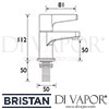 Bristan Design Utility Lever Bath Taps Dimensions